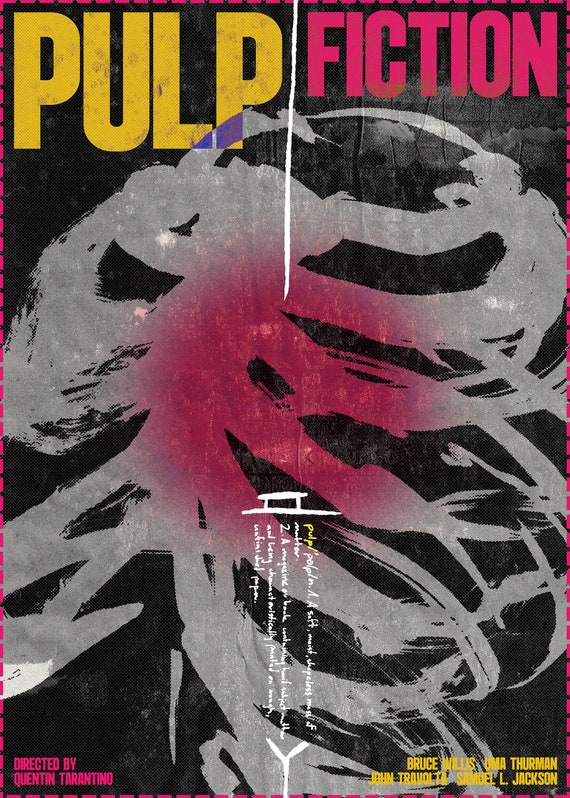 Pulp Fiction Quentin Tarantino Polish Poster, Polish Poster, Retro