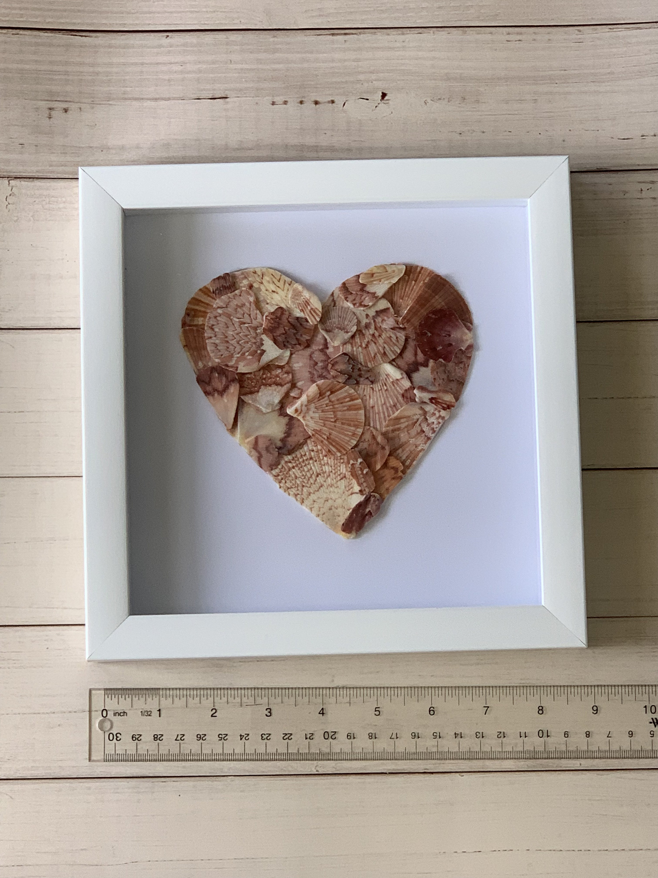 Flat Scallops Heart Shape Shadow Box - Etsy