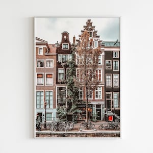 Amsterdam Art Printable, Amsterdam Houses Print, Amsterdam Poster, Amsterdam Wall Art, Travel Wall Decor, Modern Wall Art, Travel Poster