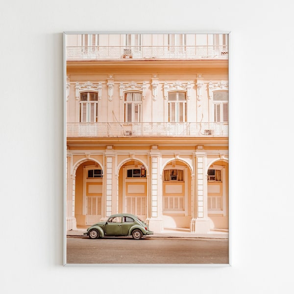 Europe Wall Art,Green Car Wall Art,Balcony Wall Art,Vintage Car Print,Vintage Wall Art,Pastel Tone Prints,Sage Green Prints,Retro Car Prints