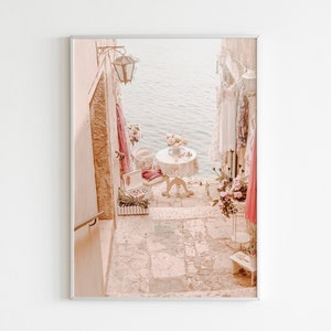 Croatia Printable Wall Art,Rovinj Poster,Shabby Chic Wall Art,Europe Print,Pastel Wall Art,Stone Street Print,Romantic Vintage Wall Art