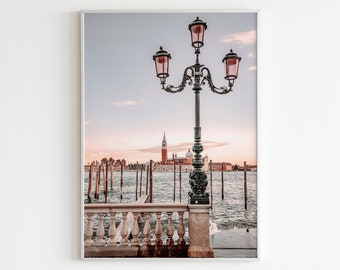 Italy Venice Printable Wall Art, Venice San Marco Poster, Venice Sunset Print, Sunset Print,Europe Print,Pastel Tone Prints,DIGITAL DOWNLOAD