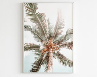 Palm Tree Printable Wall Art,Palm Tree Print,Minimalist Print,Botanical Wall Art,Sage Green Print,Plant Poster,Summer Print,Minimal Poster