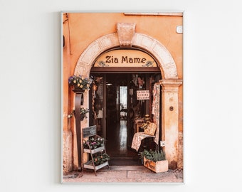Italy Printable Wall Art,Italy Poster,Street Poster,Europe Print,Pastel Wall Art,Terracotta Prints,Colorful Houses Prints,Pastel Tone Prints