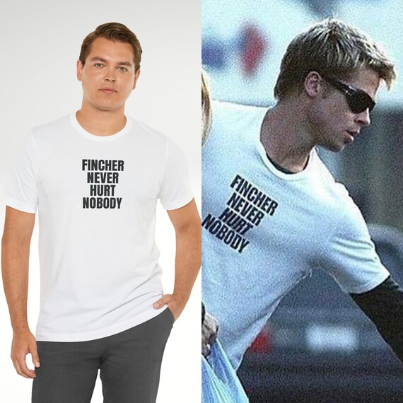 Brad Pitt Fincher Never Hurt Nobody Tee Celebrity Slogan Shirt Retro Tshirt Y2k T shirt 2000s Clothing Etsy Canada