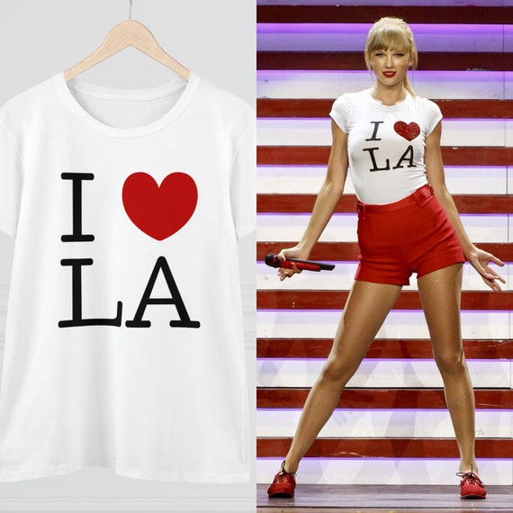 TS I Love LA Tee Celebrity Style T shirt Graphic Shirt Los