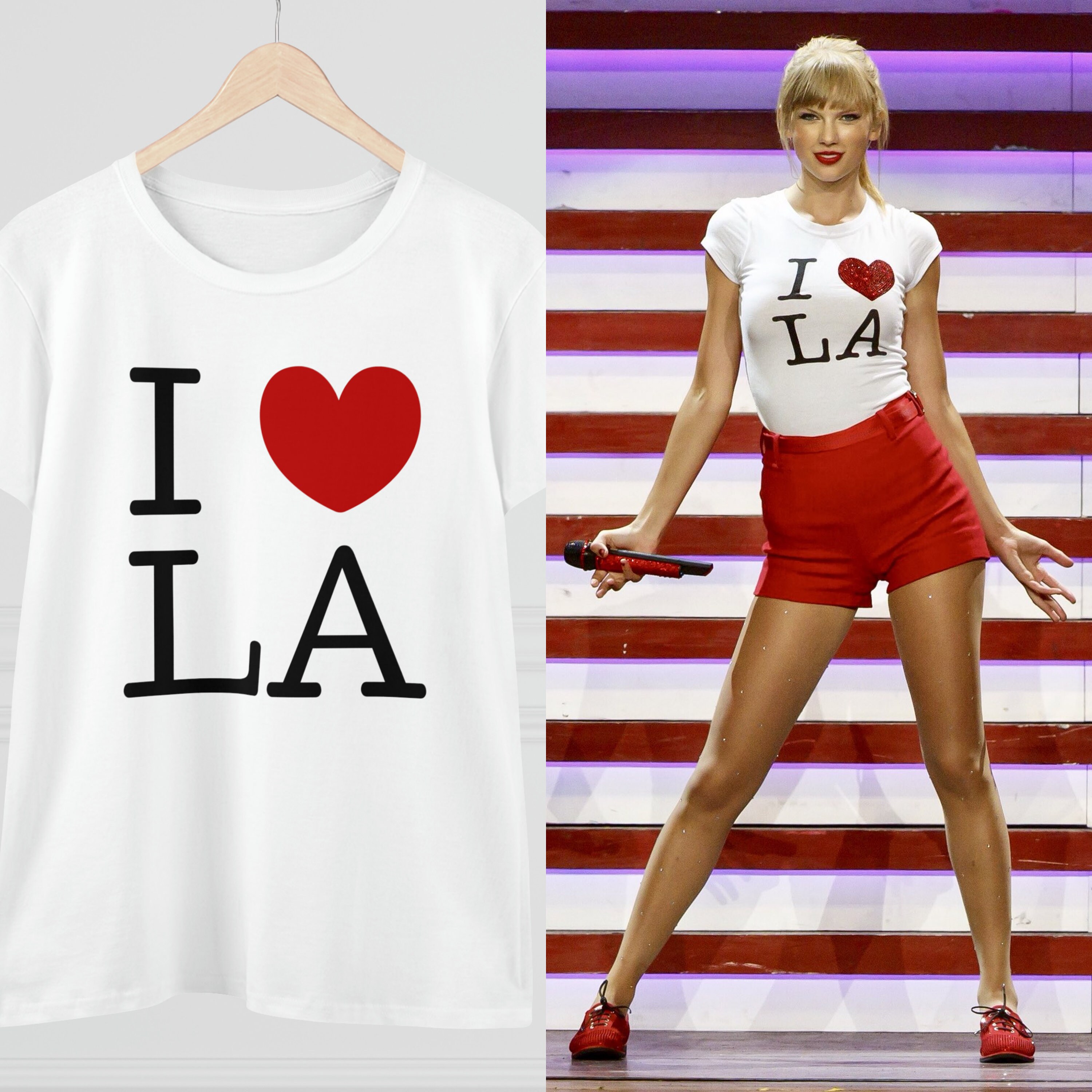 TS I Love LA Tee, Celebrity Style T-shirt, Graphic Shirt, Los Angeles ...