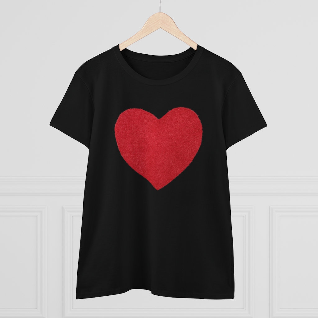 T-shirt, Rachel Green's Red Heart Print Tee, Friends Fans Gift