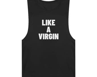 Canotta con slogan, Naomi Campbell Like A Virgin, Unisex Barnard, Outfit da concerto, Moda hipster, Maglietta musicale, Maglietta in stile celebrità