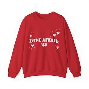 OR Love Affair 83 Bluza z okrągłym dekoltem, Koszulka z grafiką w stylu vintage, Bluza inspirowana gwiazdami