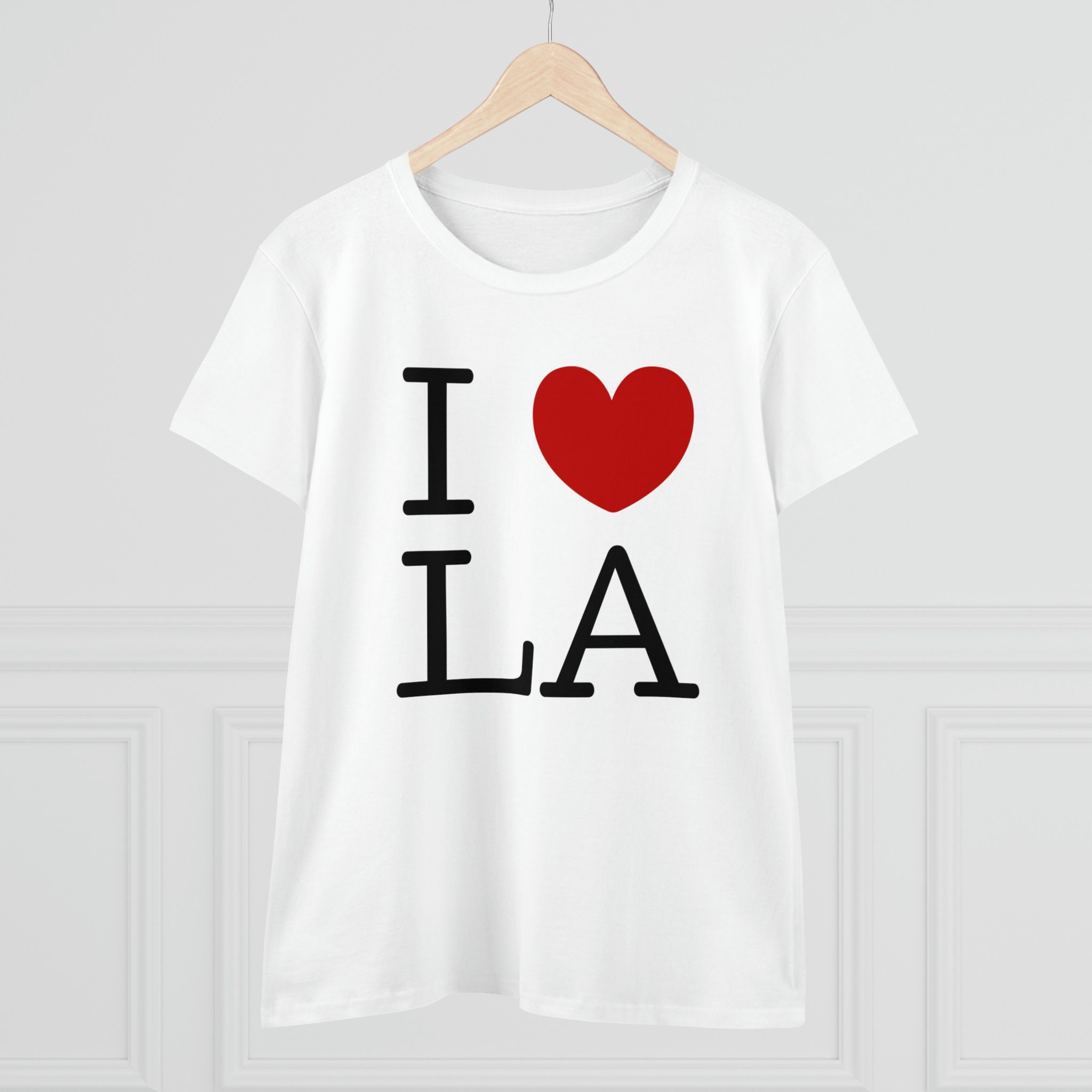 TS I Love LA Tシャツ、セレブスタイルTシャツ、グラフィックシャツ 