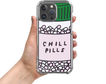 Chill Pills iPhone Case, Designer Phone Case, iphone 13, 14, 15, 16 Plus, Pro, Max
