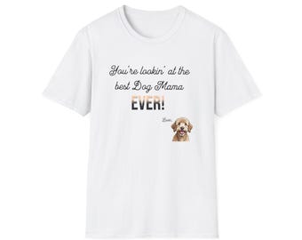 Labradoodle Best Dog Mom Softstyle T-Shirt, Mother's Day Gift, Cute Dog Mom Gift