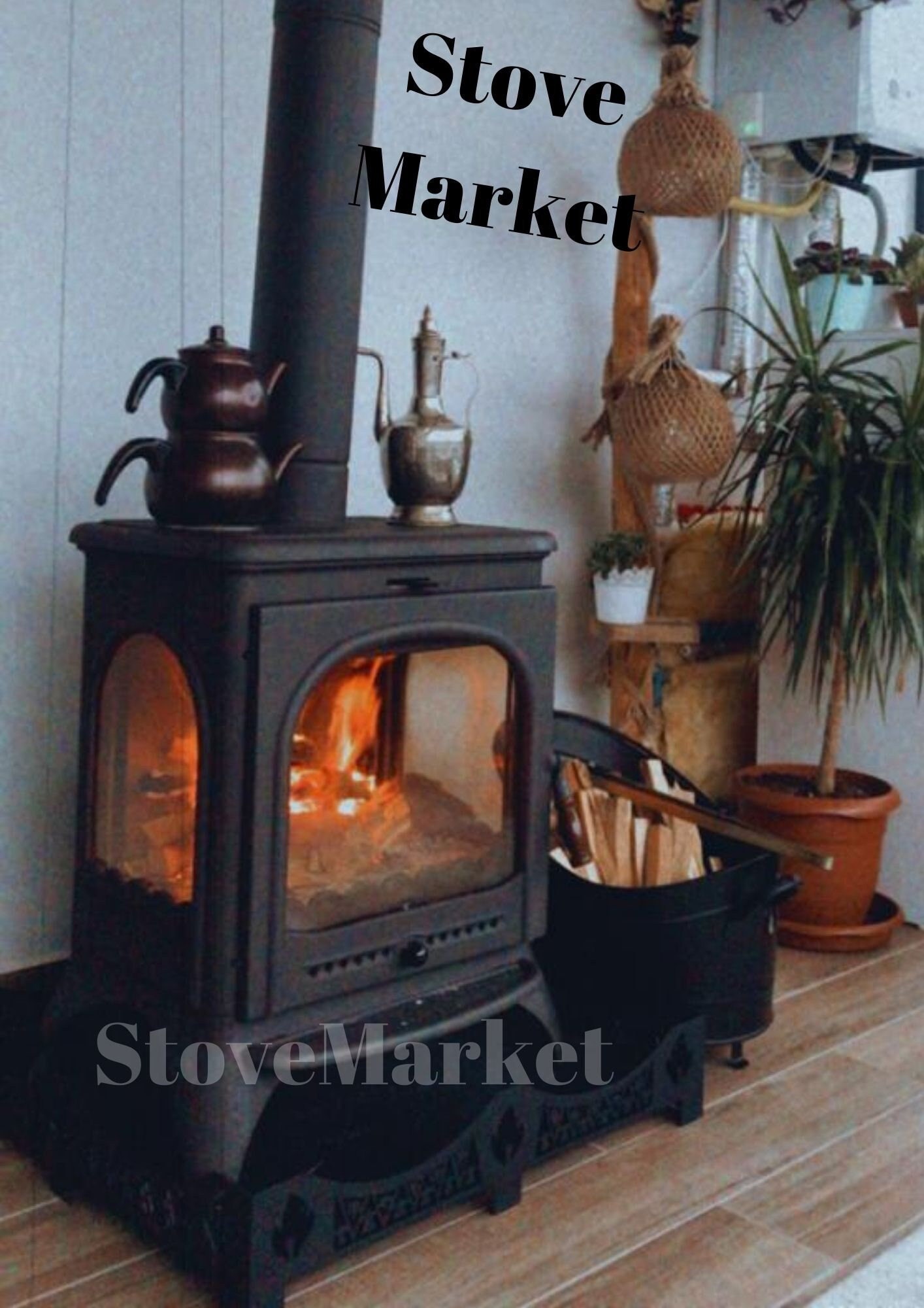 small cast iron wood burner
