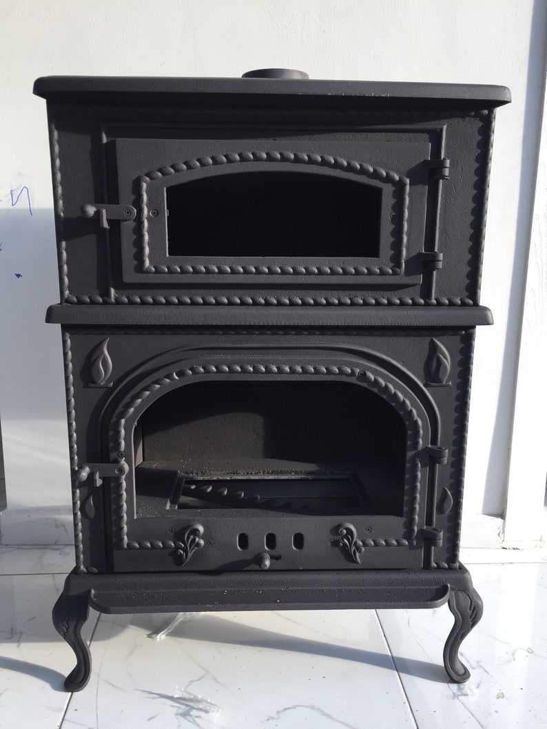 Cast Iron Fireplace Stove With Oven Cooker Stove Wood Etsy