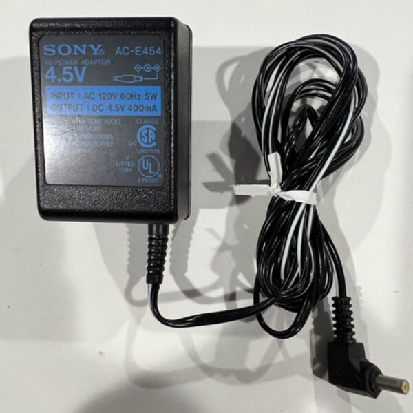 SONY ADAPTOR AC-E454  4.5V Input 120V 60Hz 5W Output D C 4.5V 400mA