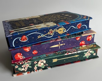 Once Upon A Broken Heart Trilogy: Hand Painted Edges/Fore-Edge Book Painting | Stephanie Garber | book lover bookish gift