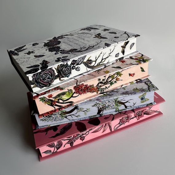 Hand Painted Belladonna Trilogy | Foxglove | Wisteria | Belladonna Vault | Fore-Edge Book Painting | Adalyn Grace | book lover bookish gift
