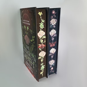 The Crimson Moth/Heartless Hunter/The Rebel Witch Hand Painted Edges/Fore-Edge Book Painting | Kristen Ciccarelli | book lover bookish gift