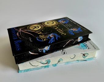 Divine Rivals & Ruthless Vows: Hand Painted Edges/Fore-Edge Book Painting | US Hardback Set by Rebecca Ross | book lover bookish gift