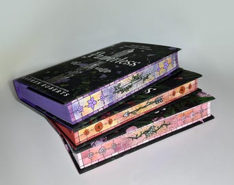 Powerless Trilogy Collector's Edition: Hand Painted Edges/Fore-Edge Book Painting | Lauren Roberts | book lover bookish gift