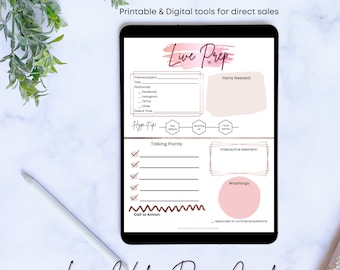 Live Prep, Digital and Printable Tool for Direct Sales/MLM