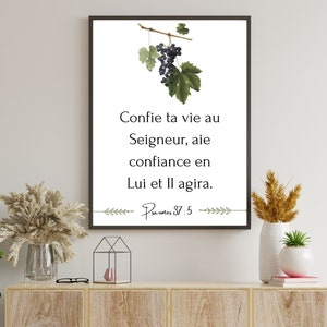 PSALMS 37v5 Bible Verse, Printable Christian Poster, Christian Home Decor, Minimalist Wall Art, Christian Gift