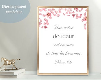 Printable Christian Poster, Bible Verse Philippians 4v5, Christian Home Decor, Minimalist Wall Art, Christian Gift