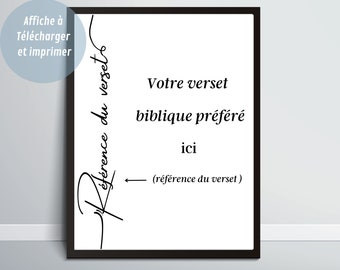 Spersonalizowany plakat chrześcijański, grafika ścienna do druku, wybrany werset biblijny, chrześcijański plakat dekoracyjny do ramki