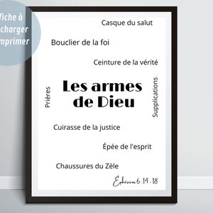 Christian Home Decor, Printable Christian Poster, Bible Verse Ephesians 6:14-18, Minimalist Wall Art, Christian Gift