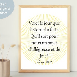 Afdrukbare christelijke poster, Bijbelvers PSALMS 118.24, Christelijke woondecoratie, Minimalistische wandkunst, Christelijk geschenk