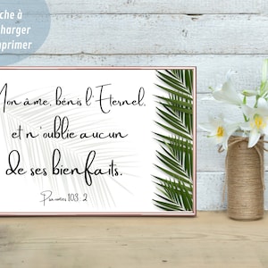 Christian Home Decor, Printable Christian Poster, Bible Verse Psalms 103v2, Minimalist Wall Art, Christian Gift