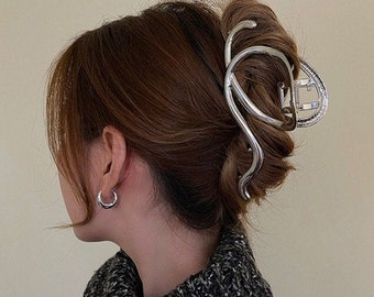 Goud/zilver metalen haarklauwclip met minimalistisch ontwerp voor dik dun haar, haaraccessoires voor vrouwen en meisjes, cadeau voor haar VK