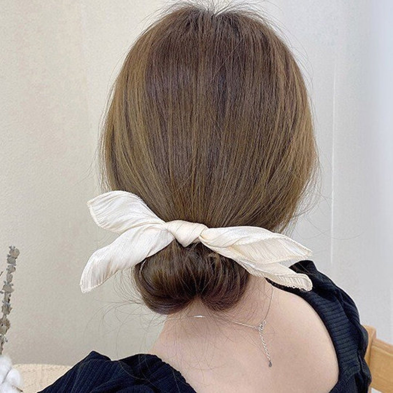 Hair Bun Maker Tool With Silky Bow Ponytail Low Bun Donut Etsy