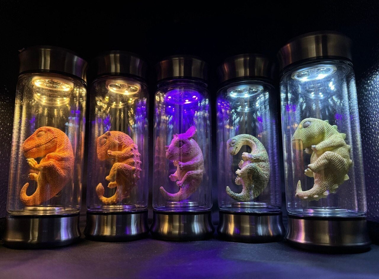 USA Dinosaur Embryo Jurassic in Jar Test Tube Led Bottle Prop