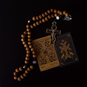 Rosary Cross Prop Continental Card Coins Set - Etsy