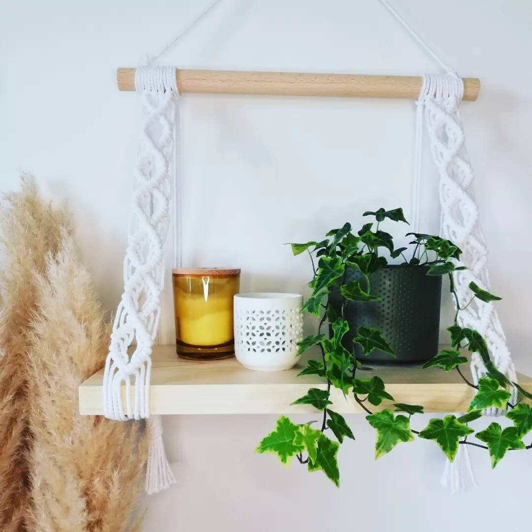 Étagère Suspendue en Macramé