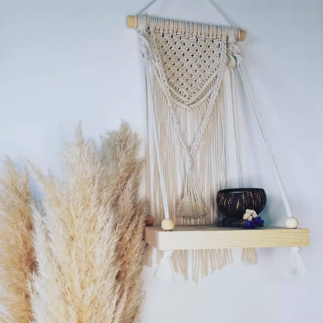 Étagère en Macramé Suspendue