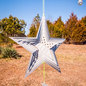 Star Flag Wind Spinner Dxf/Svg - Brightnite Metalworx Digital Download - Laser CNC Plasma Waterjet - Svg - Dxf Spring Outdoor for CNC