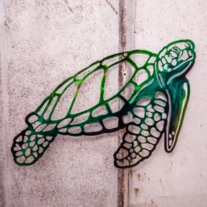 Zeeschildpad muur decor dxf/svg-Brightnite Metalworx digitale download-laser cnc plasma waterjet-svg-Dxf Ocean Art muur opknoping voor CNC