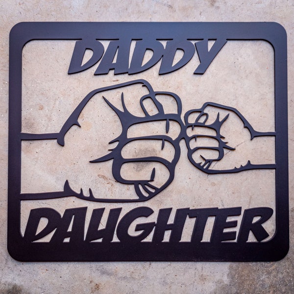 Daddy Daughter Fist Bump Dxf/Svg - Brightnite Metalworx Digital Download - Laser CNC Plasma Waterjet - Svg - Dxf Fathers Day for CNC