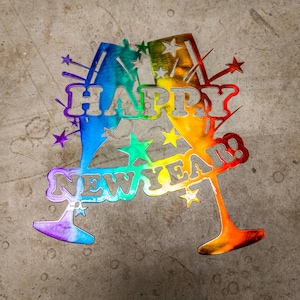 Felice Anno Nuovo Dxf/Svg - Brightnite Metalworx Download Digitale - Laser CNC Plasma Waterjet - Svg - Dxf Felice Anno Nuovo 2023 per CNC