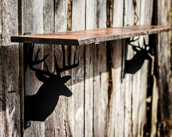Deer Shelf Wall Brackets Dxf/Svg - Brightnite Metalworx Digital Download - Laser CNC Plasma Waterjet - Svg - Dxf BUCK Deer Hunting for CNC