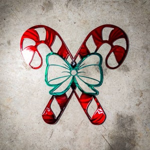 Candy Cane Christmas Decor Dxf/Svg - Brightnite Metalworx Digital Download - Laser CNC Plasma Waterjet - Svg - Dxf Cross Candy Canes for CNC