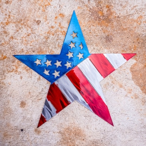 USA Flag Star Dxf/Svg - Brightnite Metalworx Digital Download - Laser CNC Plasma Waterjet - Svg - Dxf Patriotic Freedom for CNC