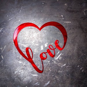 Heart Love Valentines Day Dxf/Svg - Brightnite Metalworx Digital Download - Laser CNC Plasma Waterjet - Svg - Dxf Love Monogram for CNC