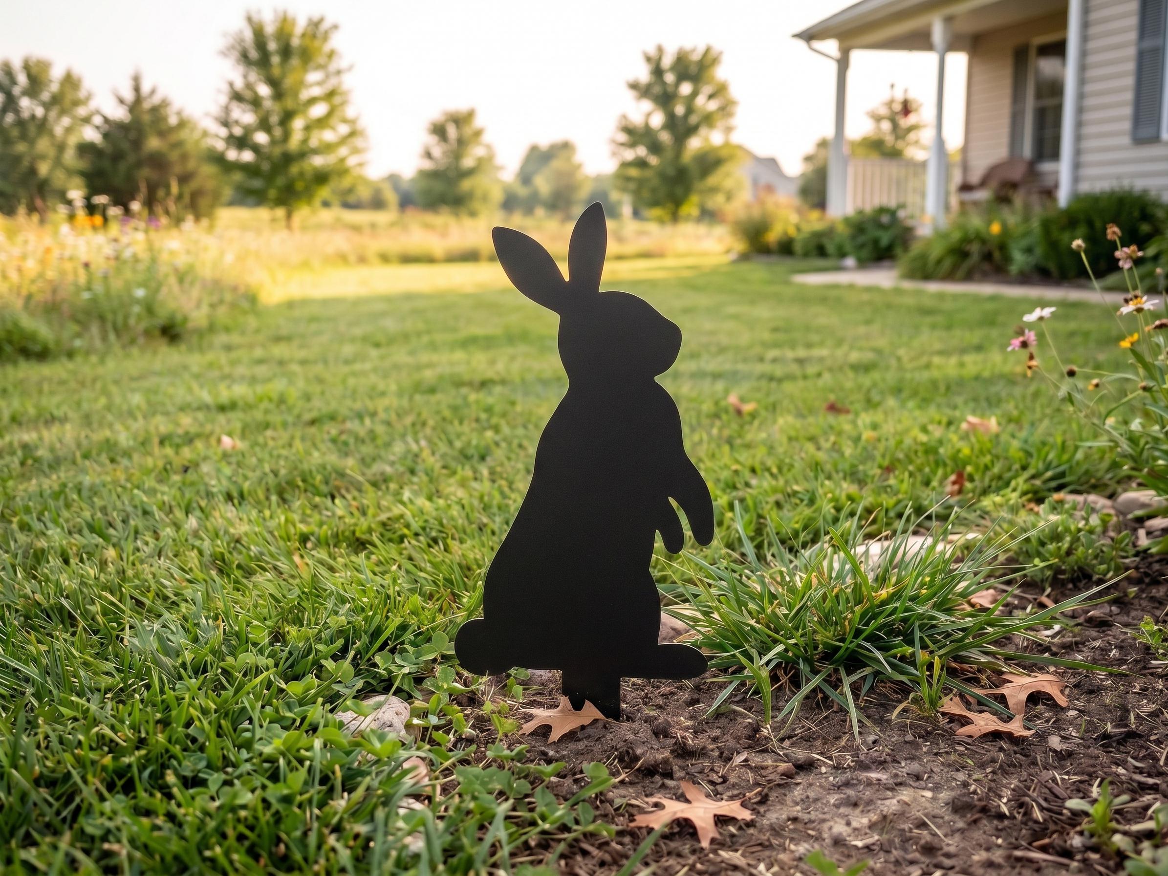 Metal Rabbits Yard Art - Etsy