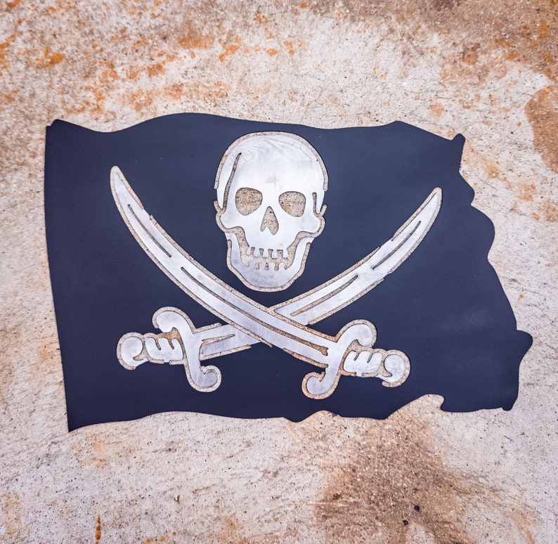 Jolly Roger Pirate Flag – Skull and Swords SVG DXF (digital Download ...