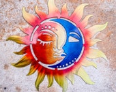 Sun and Moon BOHO Dxf/Svg - Brightnite Metalworx Digital Download - Laser CNC Plasma - Svg - Dxf Witchy Decor Crystals for CNC