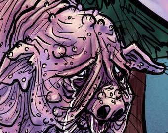 The squonk, Cryptid adult coloring page, cryptids, Pennsylvania, local legends, legendary monsters, stress relief, fun, relaxing, silly